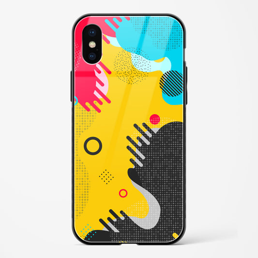 Boho Abstract Apple iPhone XS Max Glass Gripper Case