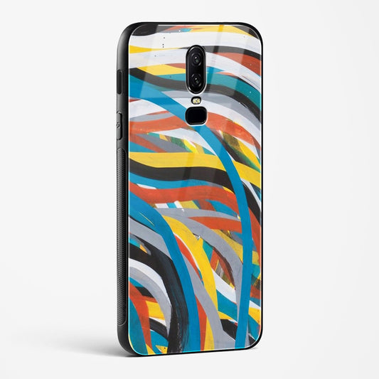 colorful stroke pattern OnePlus OnePlus 6 Glass Gripper Case