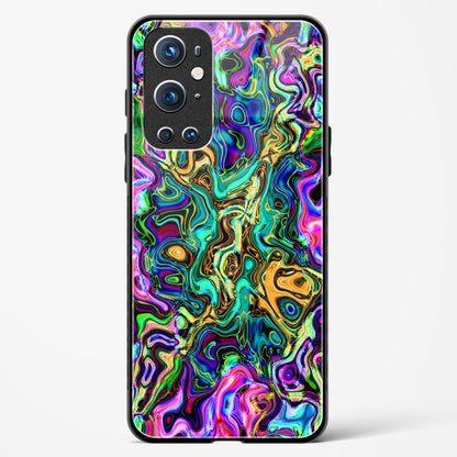 rainbow flames pattern OnePlus OnePlus 9 Pro Glass Gripper Case