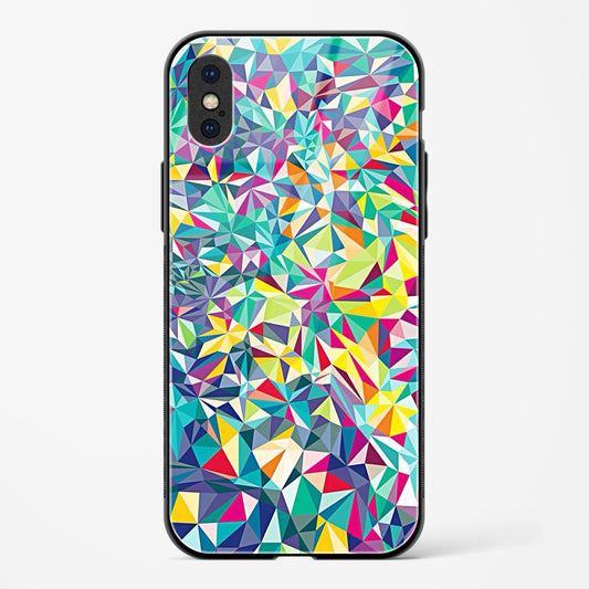 Colorful Geometric Abstract Apple iPhone X Glass Gripper Case