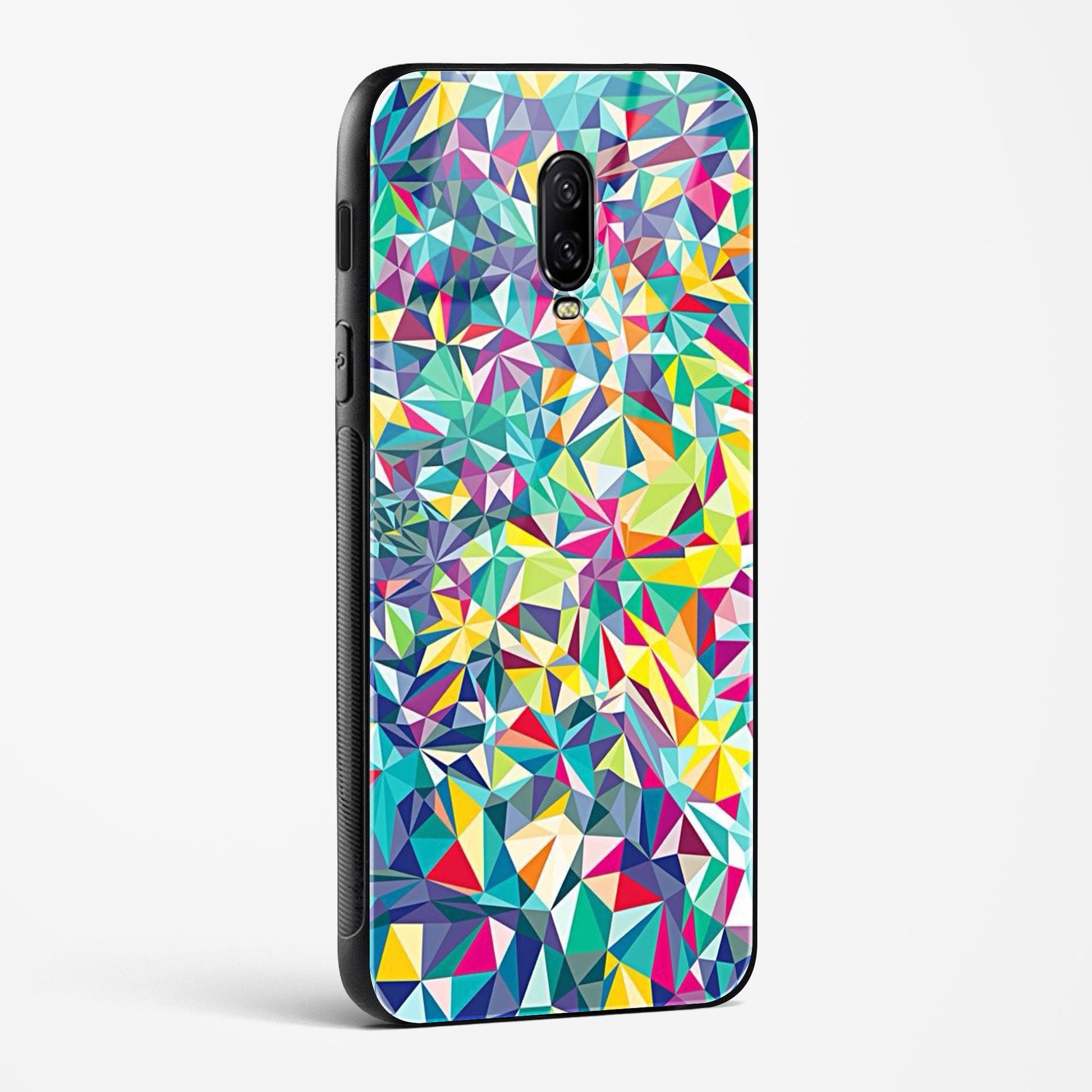 colorful geometric abstract OnePlus OnePlus 6T Glass Gripper Case