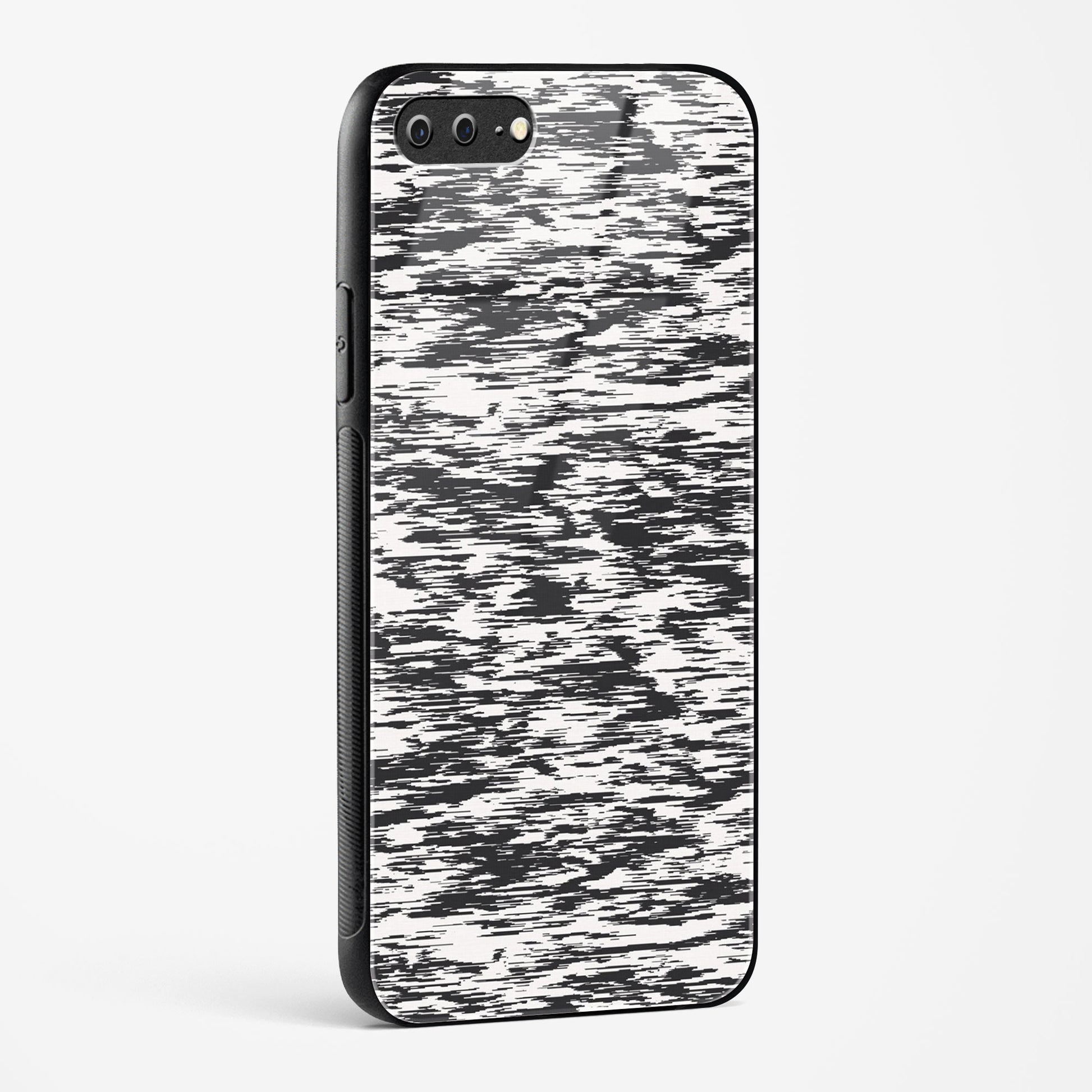 Black And White Glitch Apple iPhone 7 Plus Glass Gripper Case