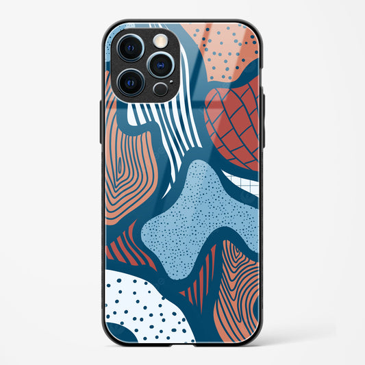 Doodle Waves Apple iPhone 12 Pro Max Glass Gripper Case