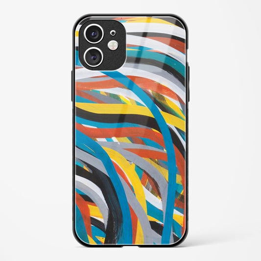 Colorful Stroke Pattern Apple iPhone 11 Glass Gripper Case