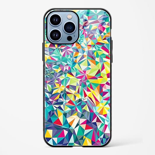 Colorful Geometric Abstract Apple iPhone 14 Pro Glass Gripper Case