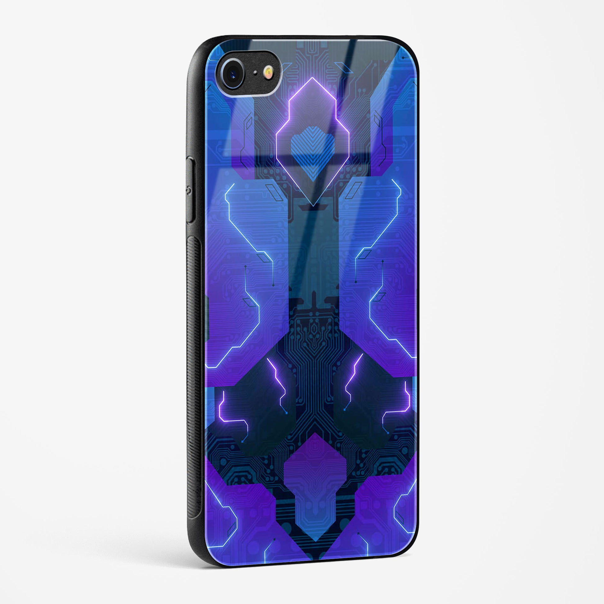 Electric Blueburst Apple iPhone 8 Glass Gripper Case