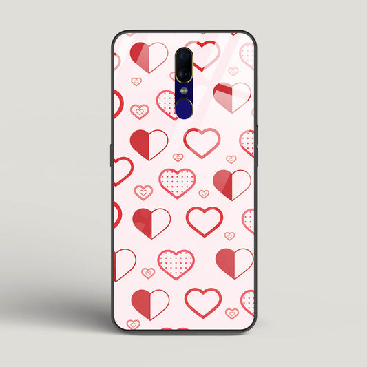 Abstract Heart Pattern - Oppo A9x Glass Gripper Case