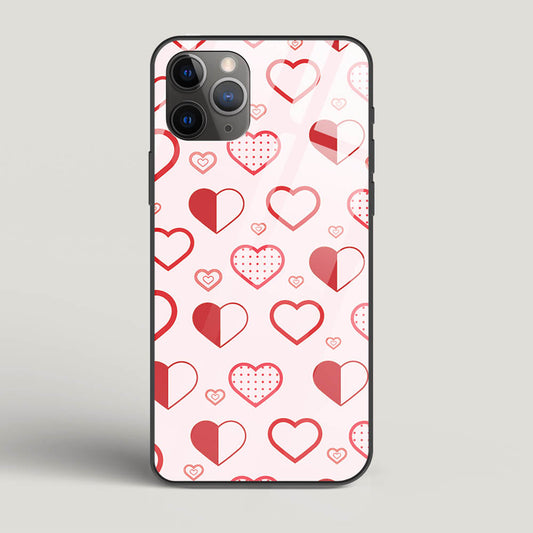 Abstract Heart Pattern - iPhone 11 Pro Glass Gripper Case