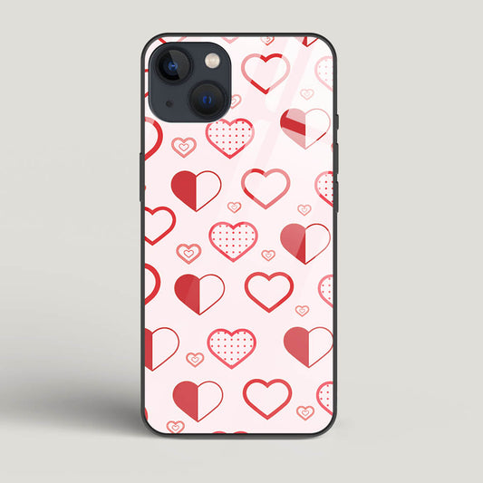 Abstract Heart Pattern - iPhone 13 Glass Gripper Case