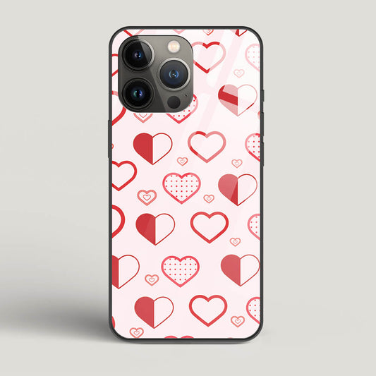 Abstract Heart Pattern - iPhone 13 Pro Glass Gripper Case