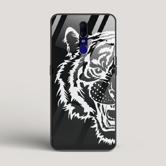 Tiger silhouette - Oppo F11 Glass Case