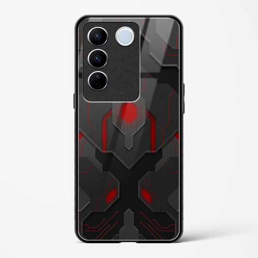 Obsidian Inferno - Vivo V27 Pro Glass Gripper Case