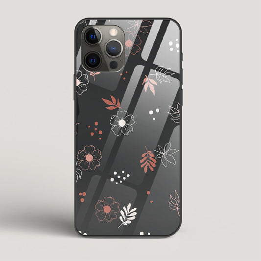 Boho Floral Midnight - iPhone 12 Pro Max Glass Case