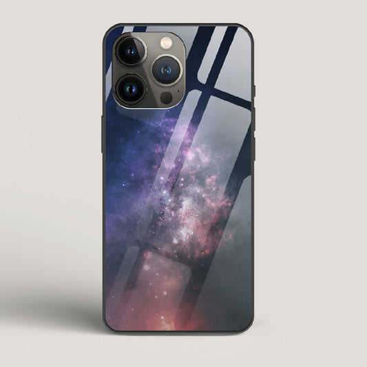 Black And Blue Nebula - iPhone 13 Pro Max Glass Case