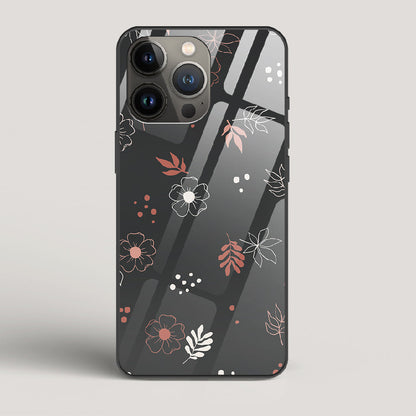 Boho Floral Midnight - iPhone 13 Pro Max Glass Case