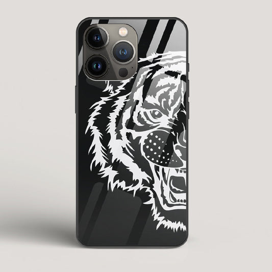 Tiger silhouette - iPhone 13 Pro Max Glass Case