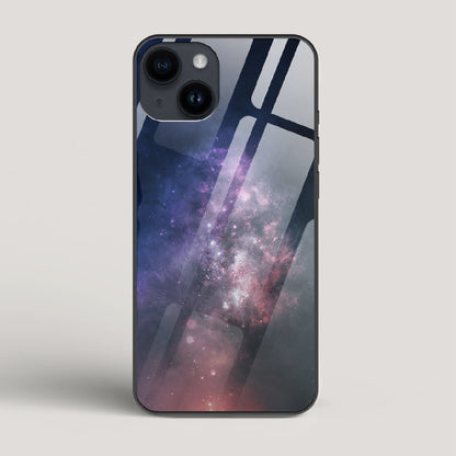 Black And Blue Nebula - iPhone 15 Glass Case