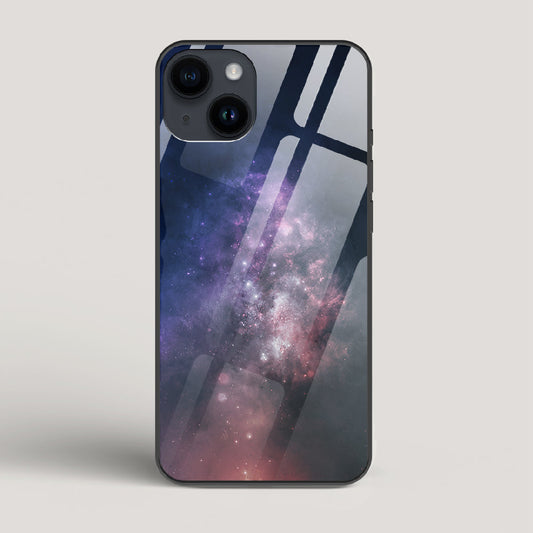 Black And Blue Nebula - iPhone 14 Glass Case