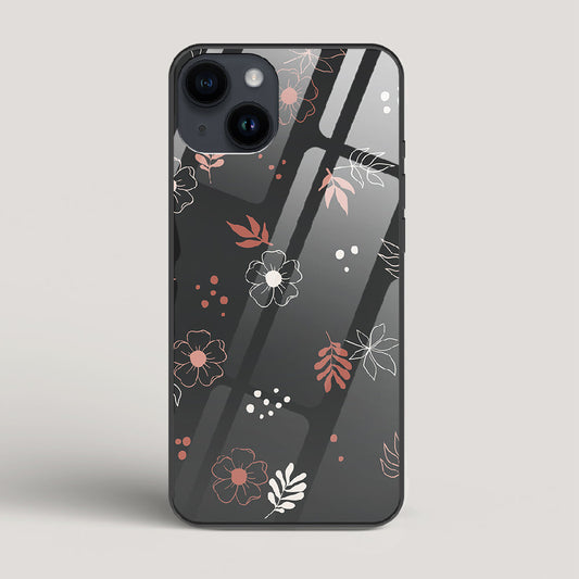 Boho Floral Midnight - iPhone 14 Glass Case