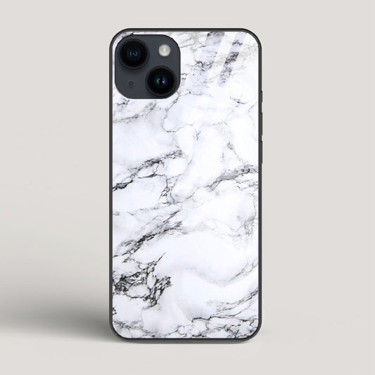 Marble White Luna - iPhone 15 Glass Case