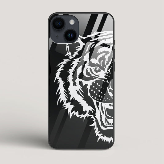 Tiger silhouette - iPhone 14 Glass Case