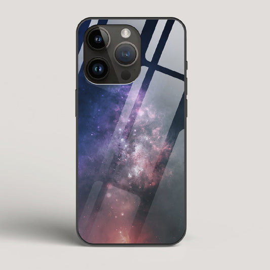 Black And Blue Nebula - iPhone 14 Pro Glass Case