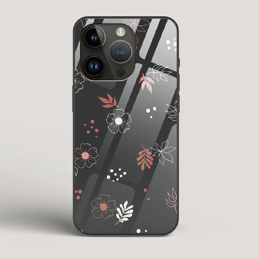 Boho Floral Midnight - iPhone 14 Pro Glass Case