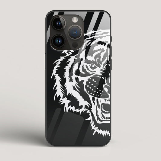 Tiger silhouette - iPhone 14 Pro Glass Case