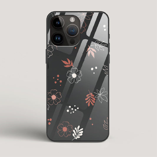 Boho Floral Midnight - iPhone 14 Pro Max Glass Case