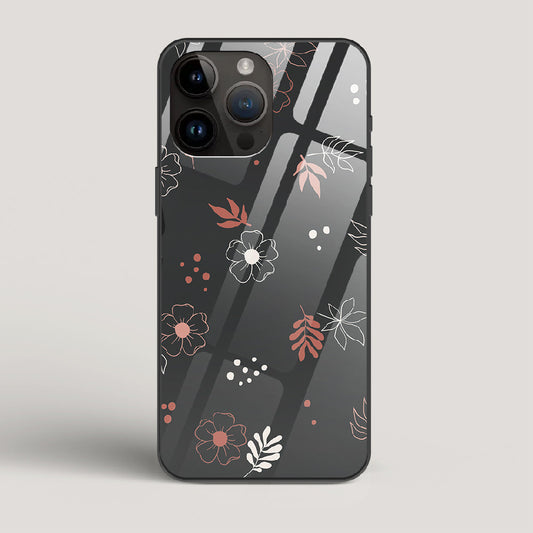 Boho Floral Midnight - iPhone 15 Pro Max Glass Case