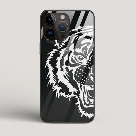 Tiger silhouette - iPhone 15 Pro Max Glass Case