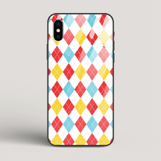 Argyle Checks - iPhone X Glass Case