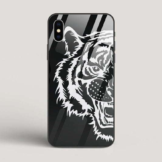 Tiger silhouette - iPhone X Glass Case