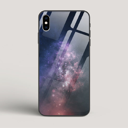 Black And Blue Nebula - iPhone XS Max Glass Case