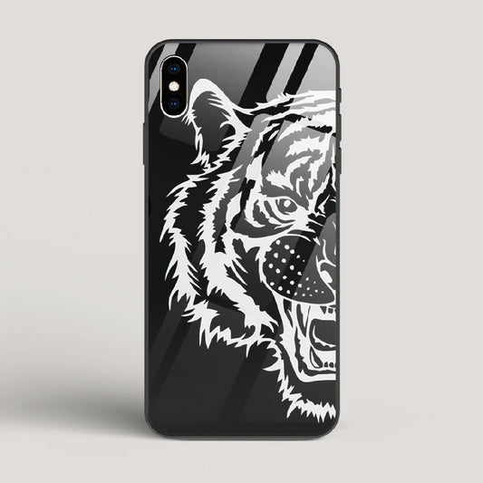 Tiger silhouette - iPhone XS Max Glass Case