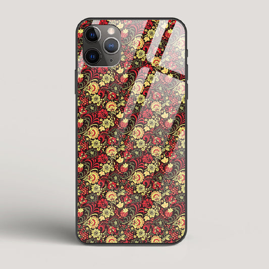 Russian Floral Pattern - iPhone 11 Pro Max Glass Case