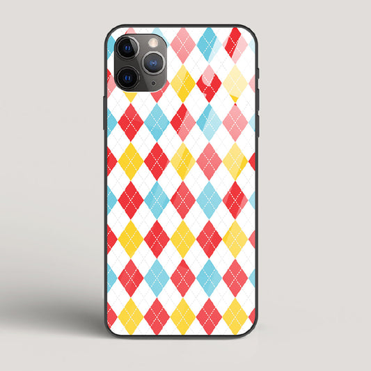 Argyle Checks - iPhone 11 Pro Max Glass Case