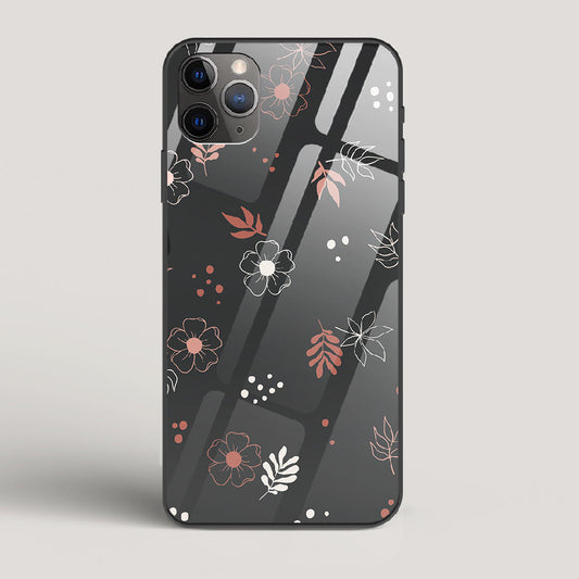 Boho Floral Midnight - iPhone 11 Pro Max Glass Case