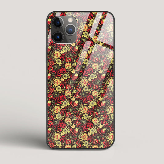 Russian Floral Pattern - iPhone 11 Pro Glass Case