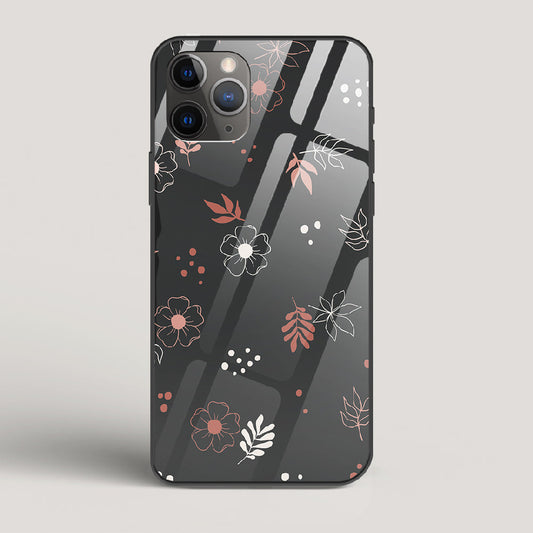 Boho Floral Midnight - iPhone 11 Pro Glass Case