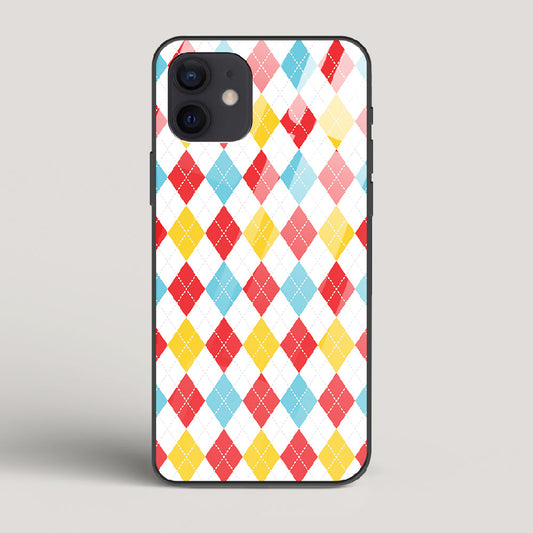 Argyle Checks - iPhone 12 Mini Glass Case