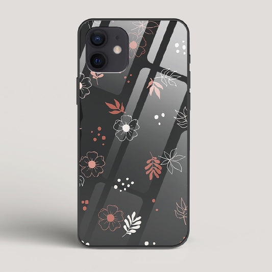 Boho Floral Midnight - iPhone 12 Mini Glass Case