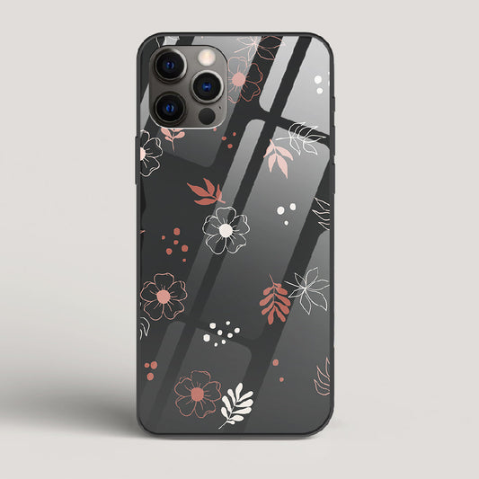 Boho Floral Midnight - iPhone 12 Pro Glass Case