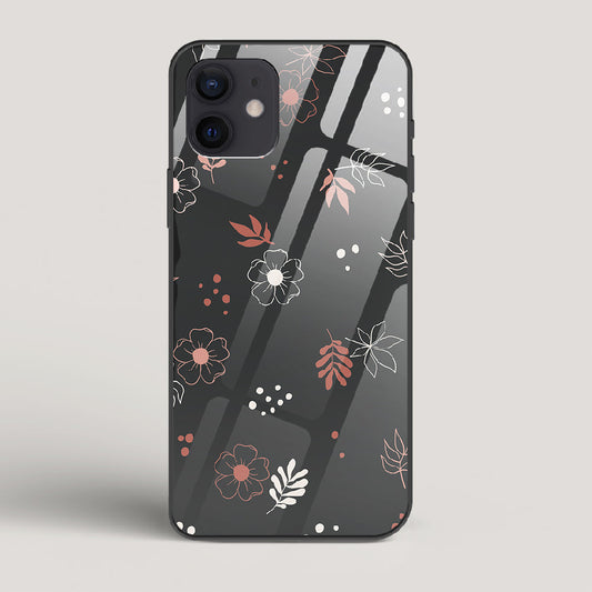 Boho Floral Midnight - iPhone 12 Glass Case