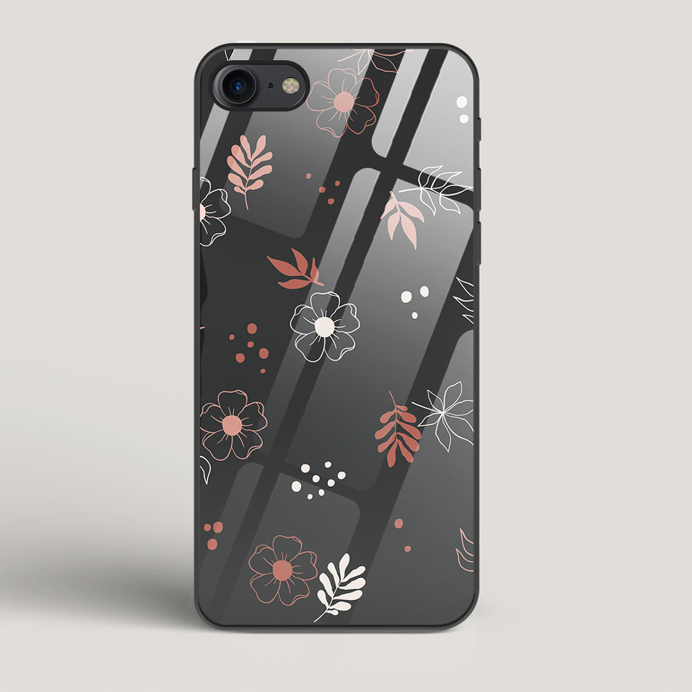 Boho Floral Midnight - iPhone 7 Glass Case