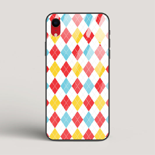 Argyle Checks - iPhone XR Glass Case