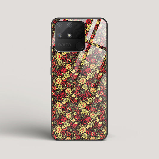 Russian Floral Pattern - Realme Narzo 50A Glass Case