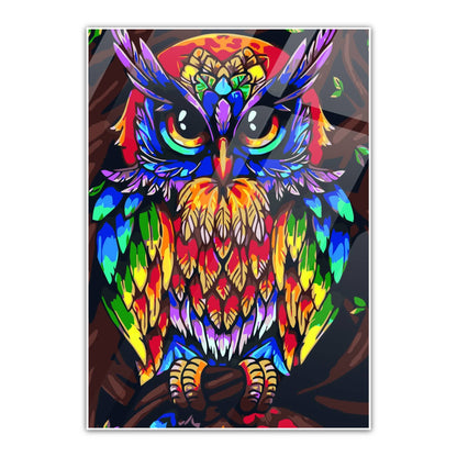 Mighty Owl Metal Poster   By Silly Vibe