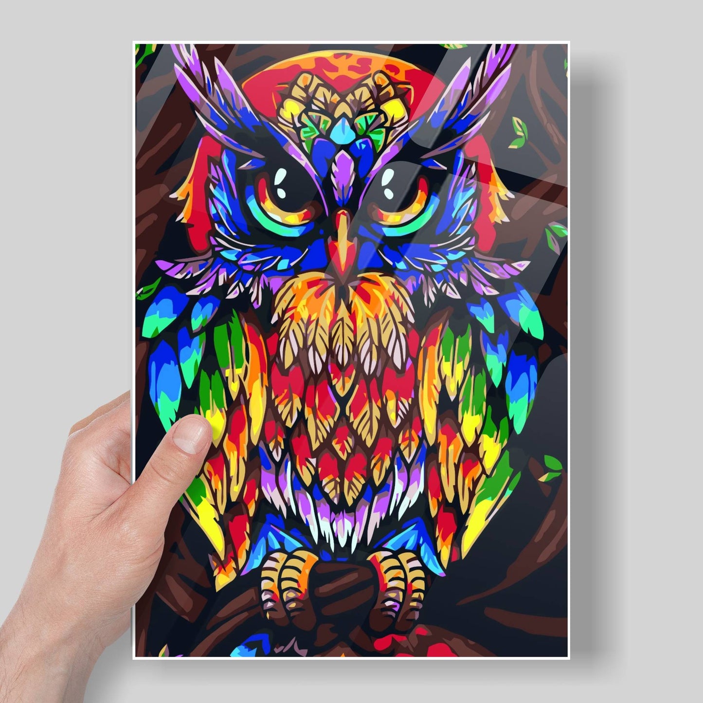 Mighty Owl Metal Poster   By Silly Vibe