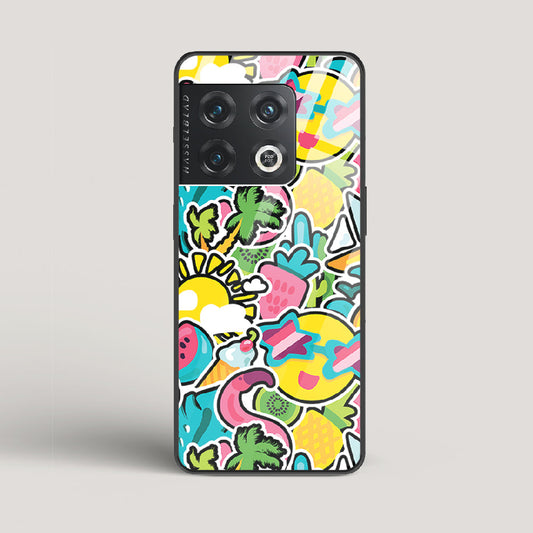 Tropical Summer Patterns - OnePlus 10 Pro Glass Case